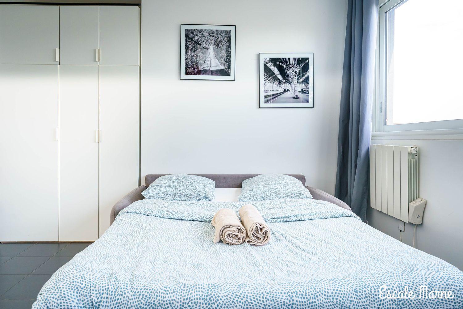 Escale-Marne Fr - 102 - Free Parking - Free Luggage Storage - All Equipped - Linen Included - Washing Machine - 10Mn Walk Metro 8 - Rer A - Panoramic View - From 1 To 4 Guests เมซง-อัลฟอร์ ภายนอก รูปภาพ